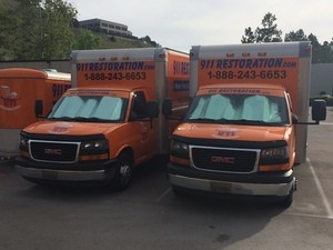 Flood Damage Restoration Vehicles 